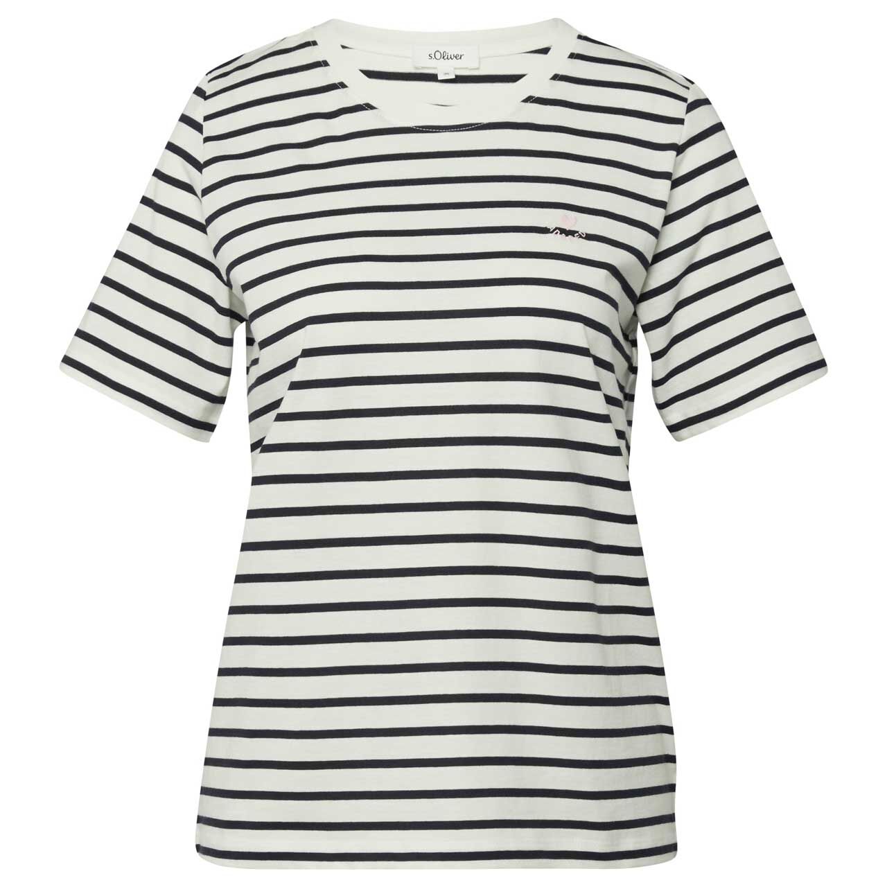 s.Oliver Damen T-Shirt deep navy stripe