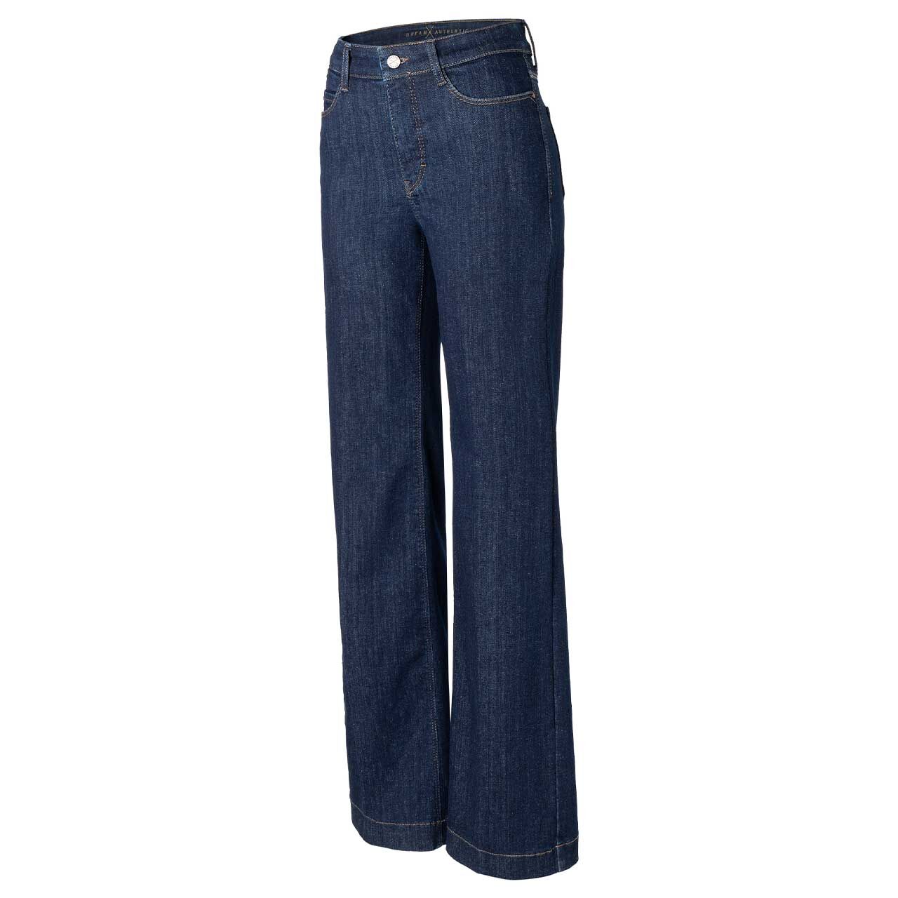 Seitenansicht der Damen Jeans Dream Wide von MAC in Dunkelblau
