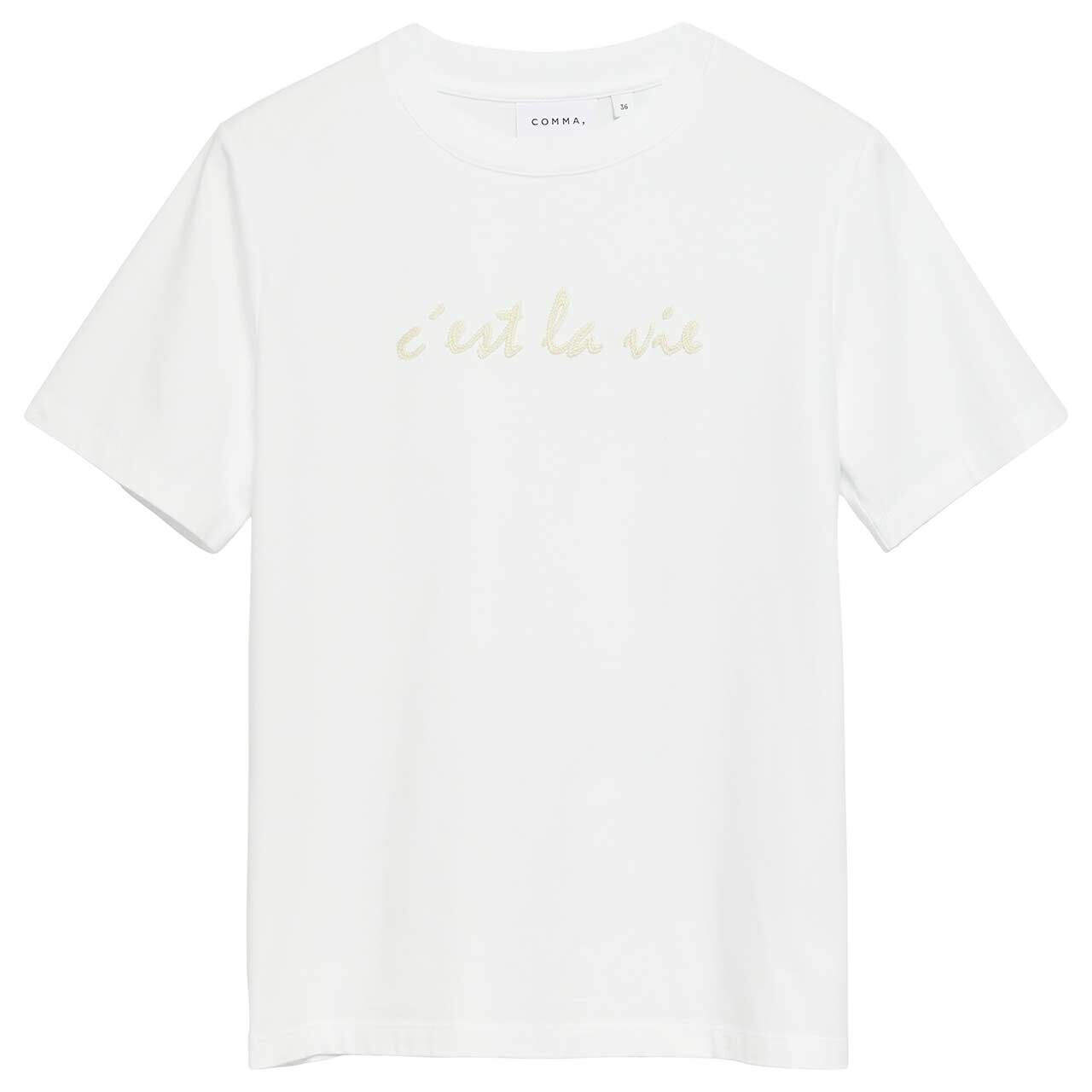 Comma Damen T-Shirt white vie