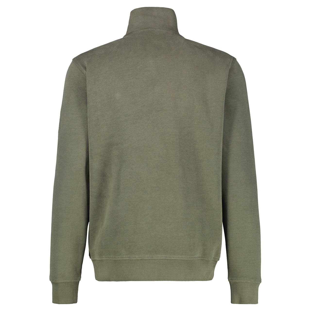 Herren Sweatshirt Troyer von Lerros in Dunkelgrün, Rückansicht