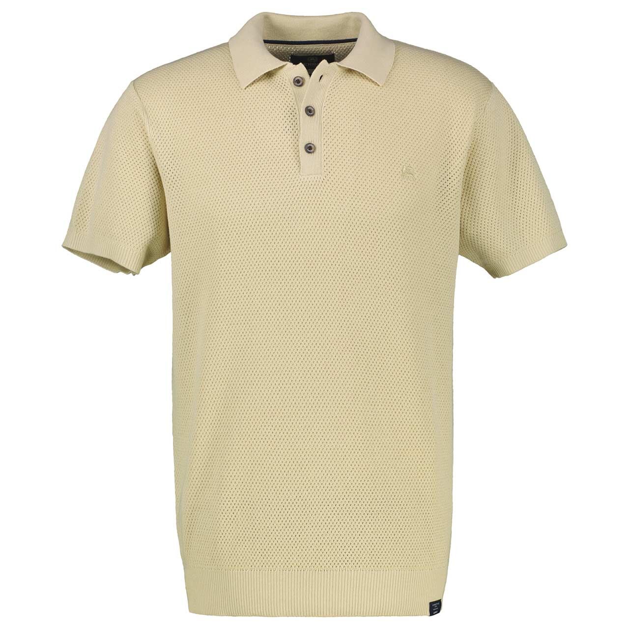 Lerros Herren Poloshirt soft stone structured