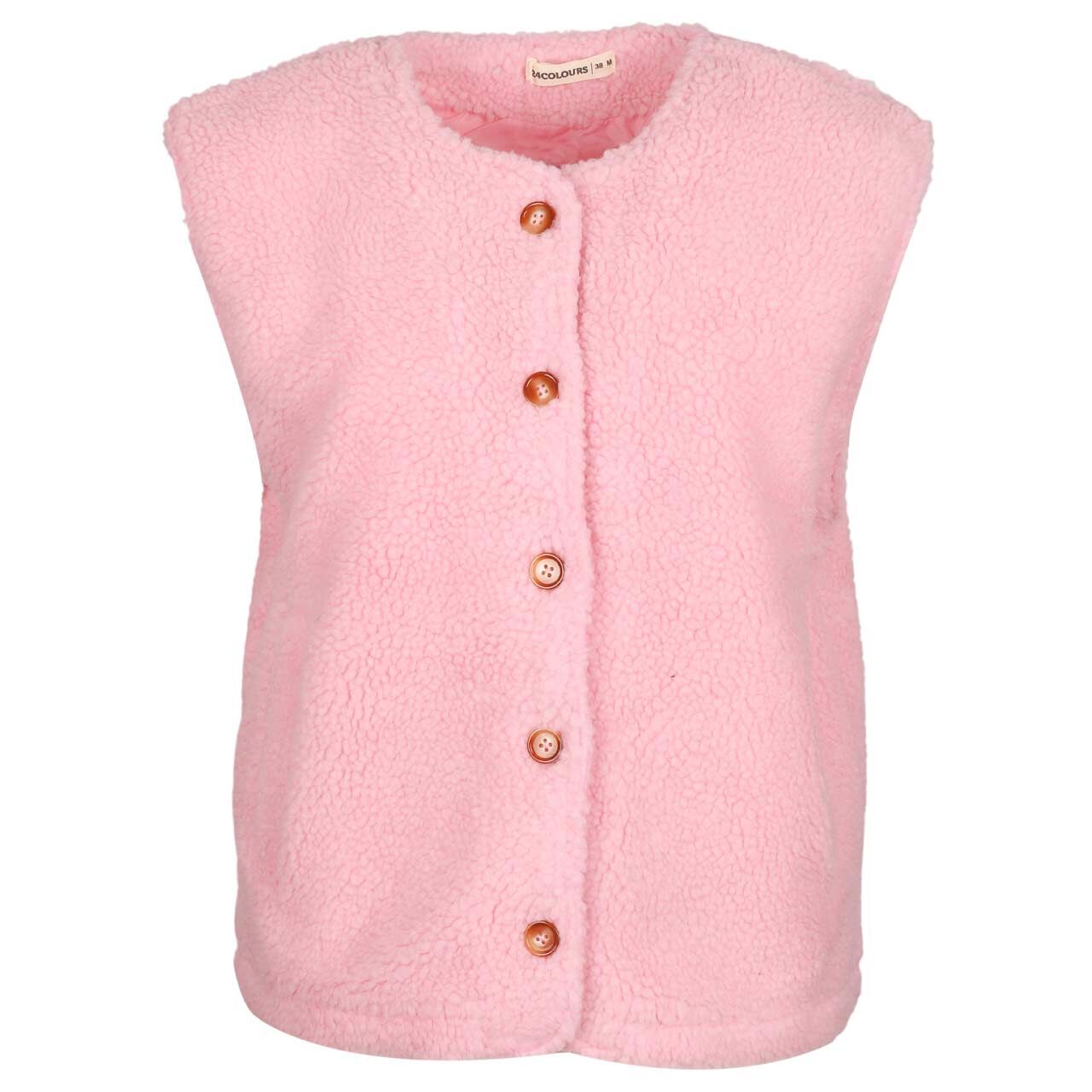 24 Colours Damen Teddy Weste rose