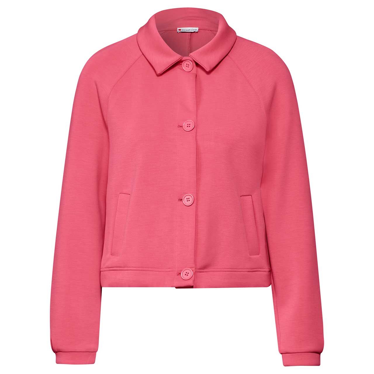 Street One Damen Shirtjacke Silk Look sugar coral