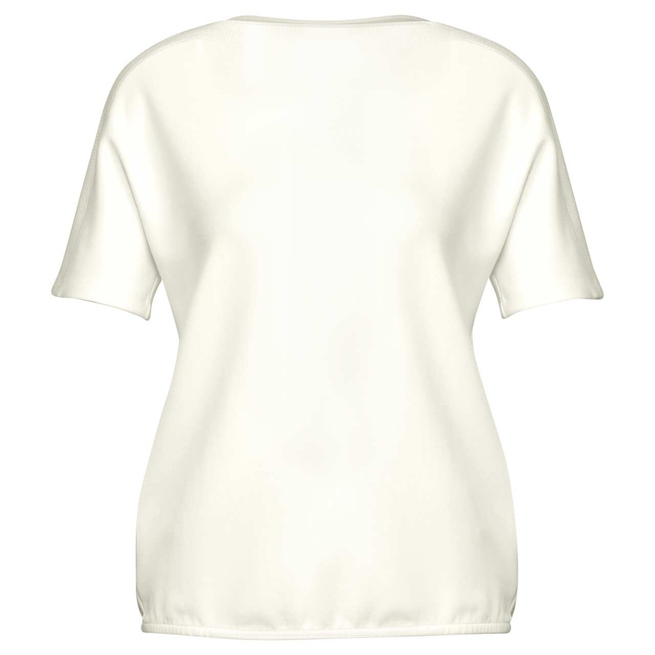 Street One Damen T-Shirt U-Boat Rib Collar off white