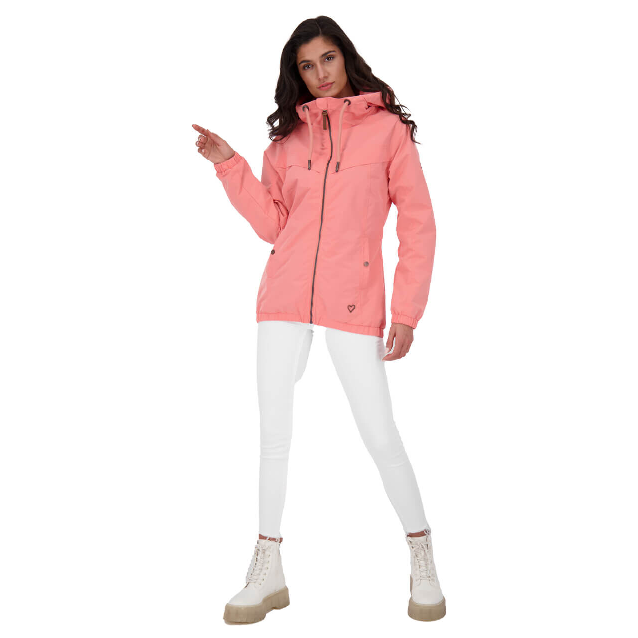 alife-and-kickin-black-mamba-jacket-peach-2200-ansicht-ganzkoerper Alife and Kickin Black Mamba Jacke für Damen in Lachsrosa, FarbNr.: 2200