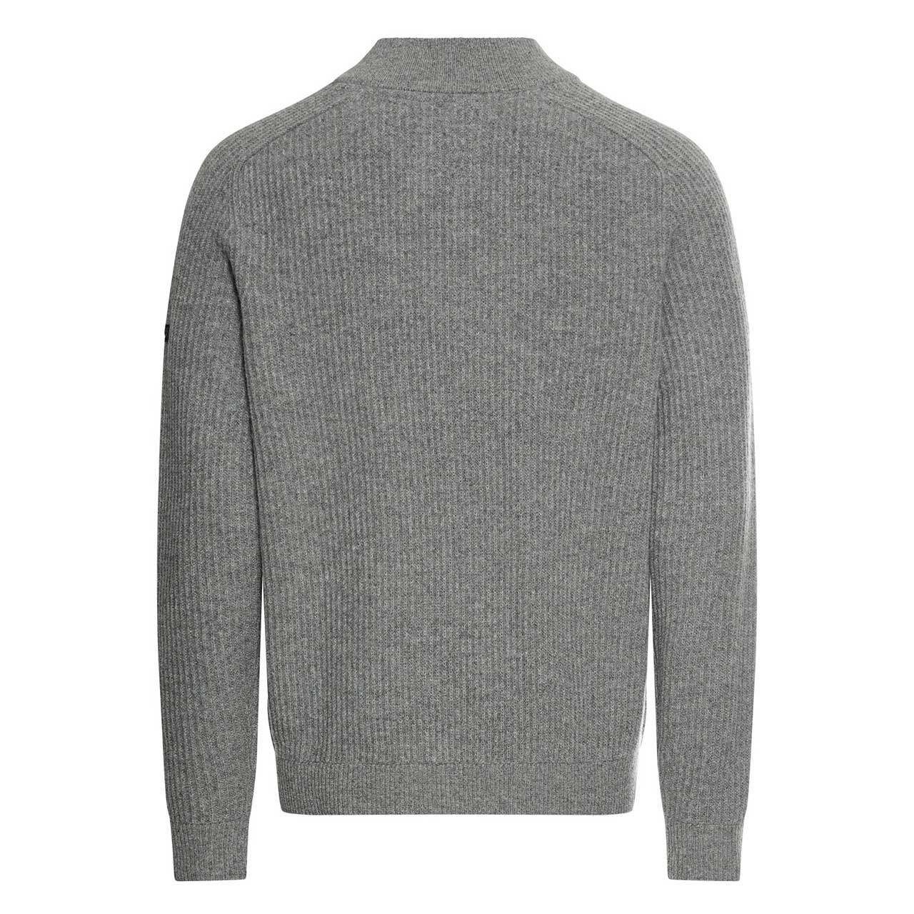 Herren Pullover Troyer von Camel active in der Farbe Grau meliert, Rückansicht