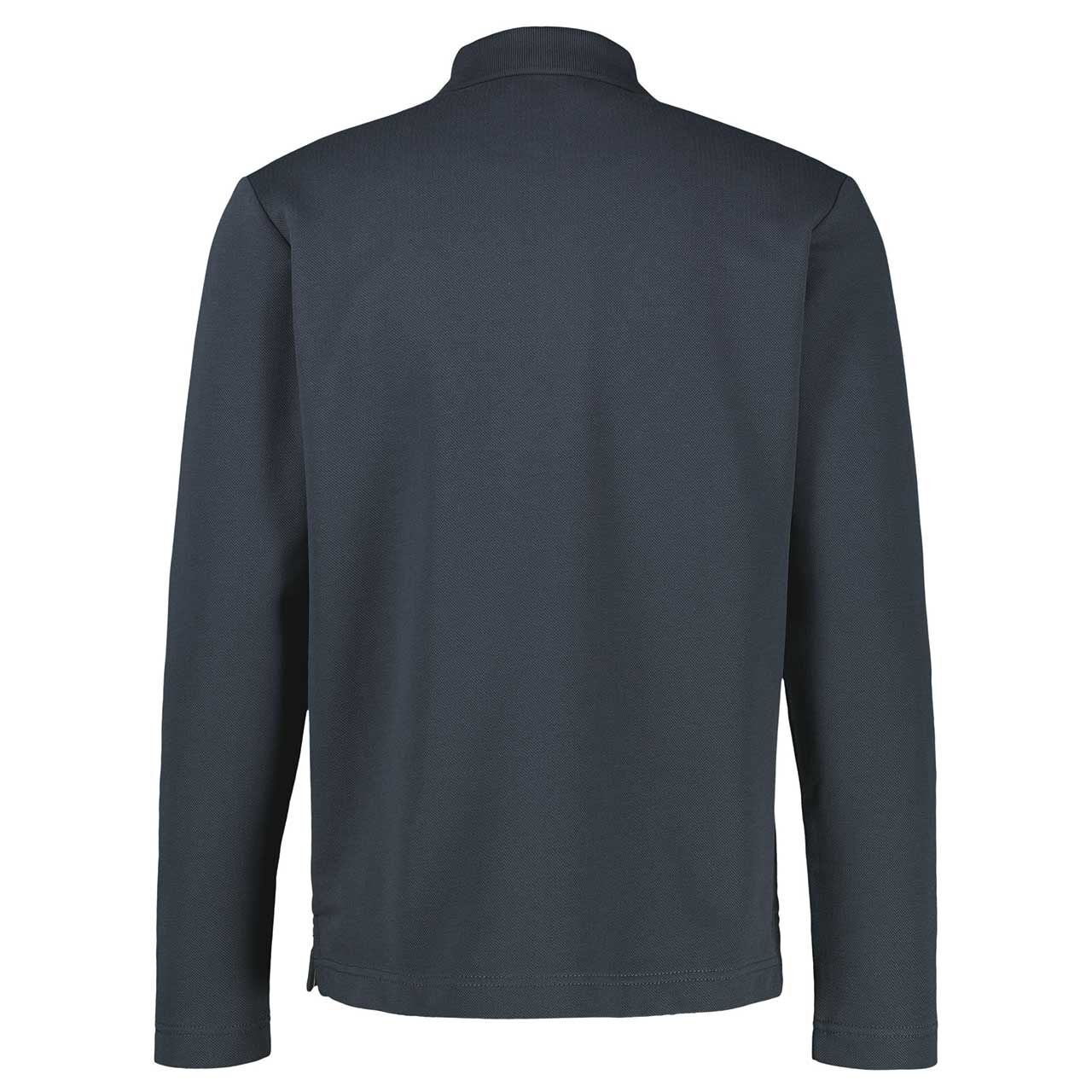 Herren Piqué Polo Langarm Shirt von Lerros in Dunkelblau, Rückansicht
