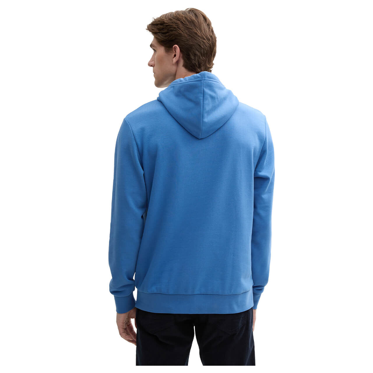 Tom Tailor Herren Hoodie Sweatshirt mid blue printed