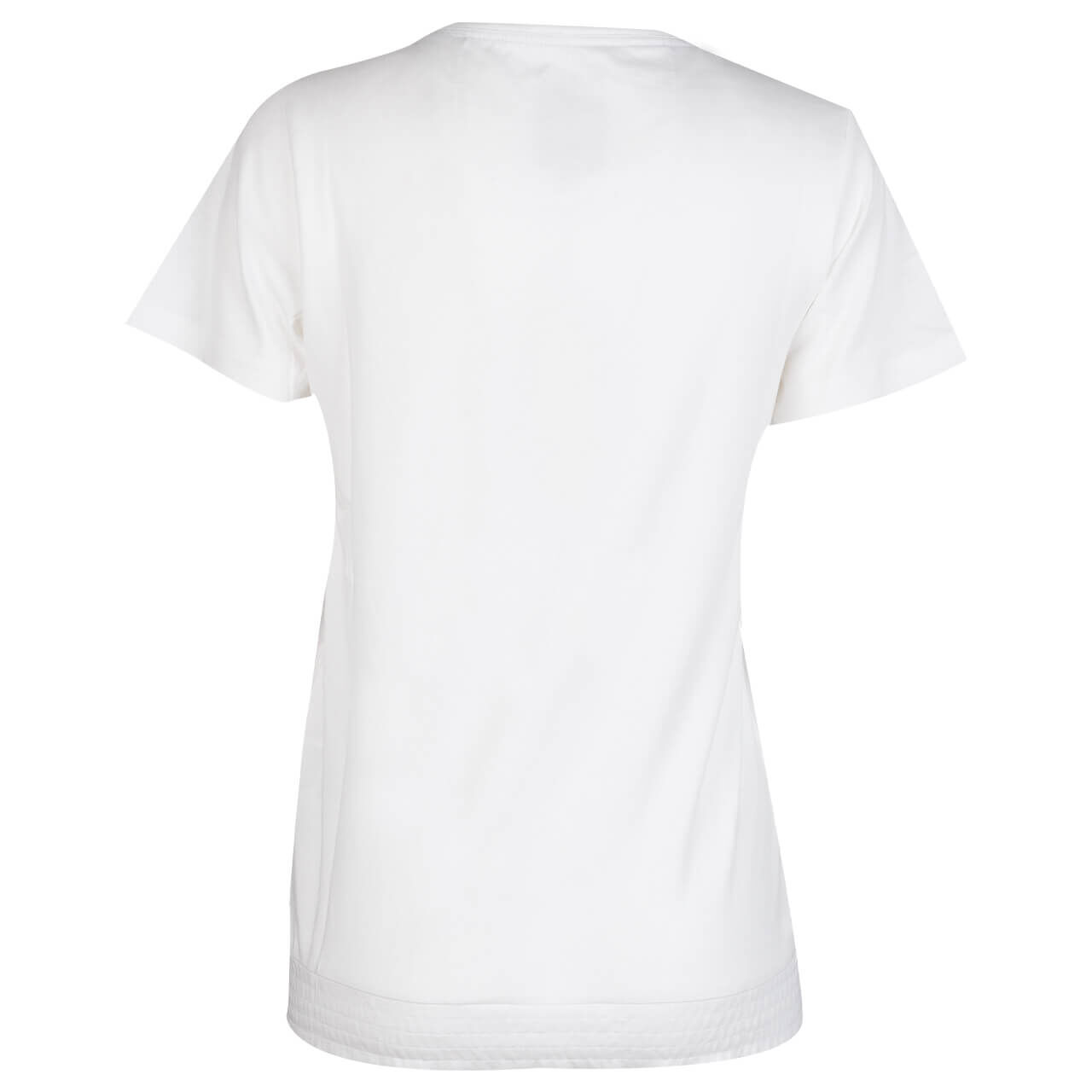 Soquesto Damen T-Shirt white leaf printed