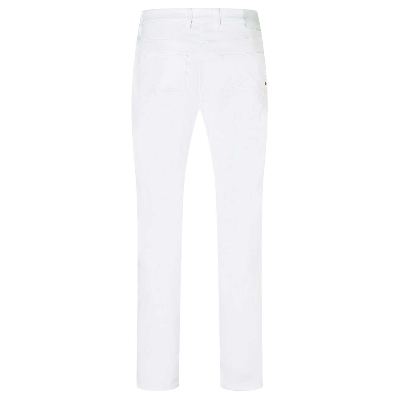 Stretch Herrenjeans Arne Pipe von MAC in Weiß, Rückansicht