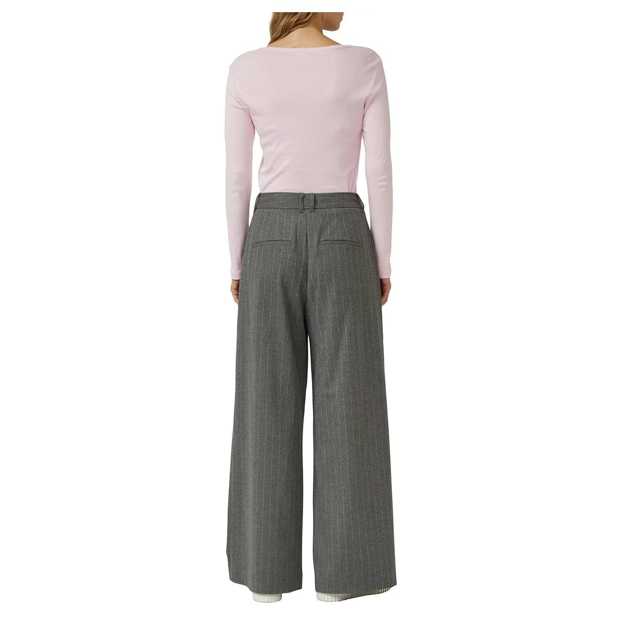 Damen Langarm Shirt von s.Oliver in Rosa, Rückansicht am Model