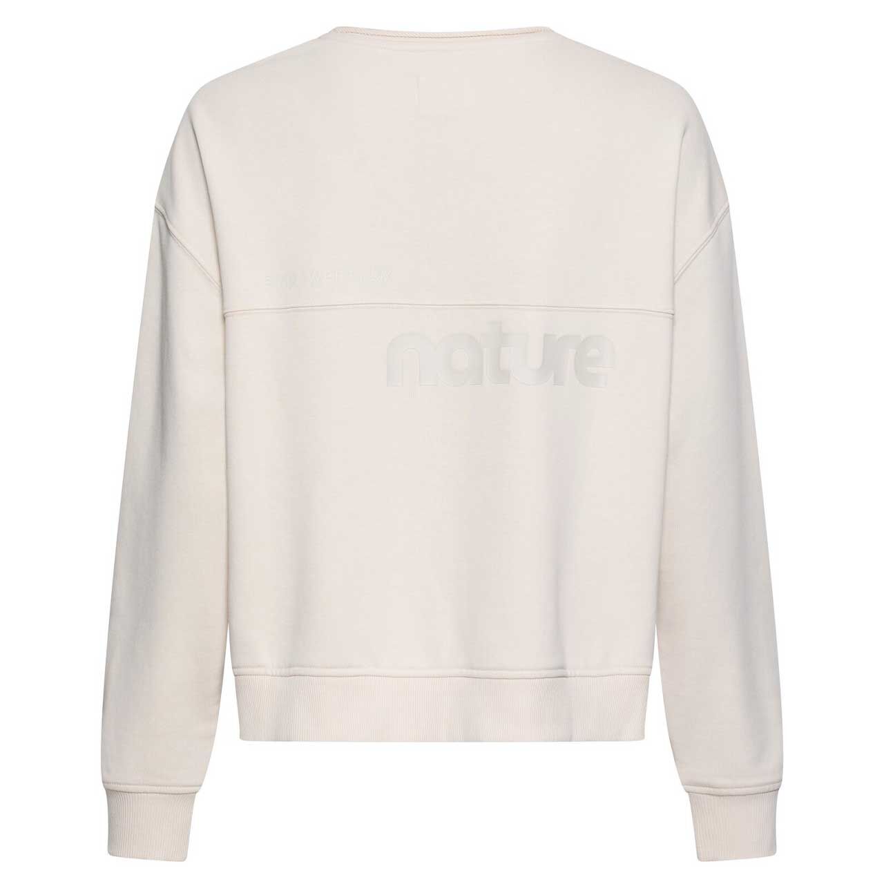 Damen Sweatshirt von Camel active in Hellbeige mit Print, Rückansicht