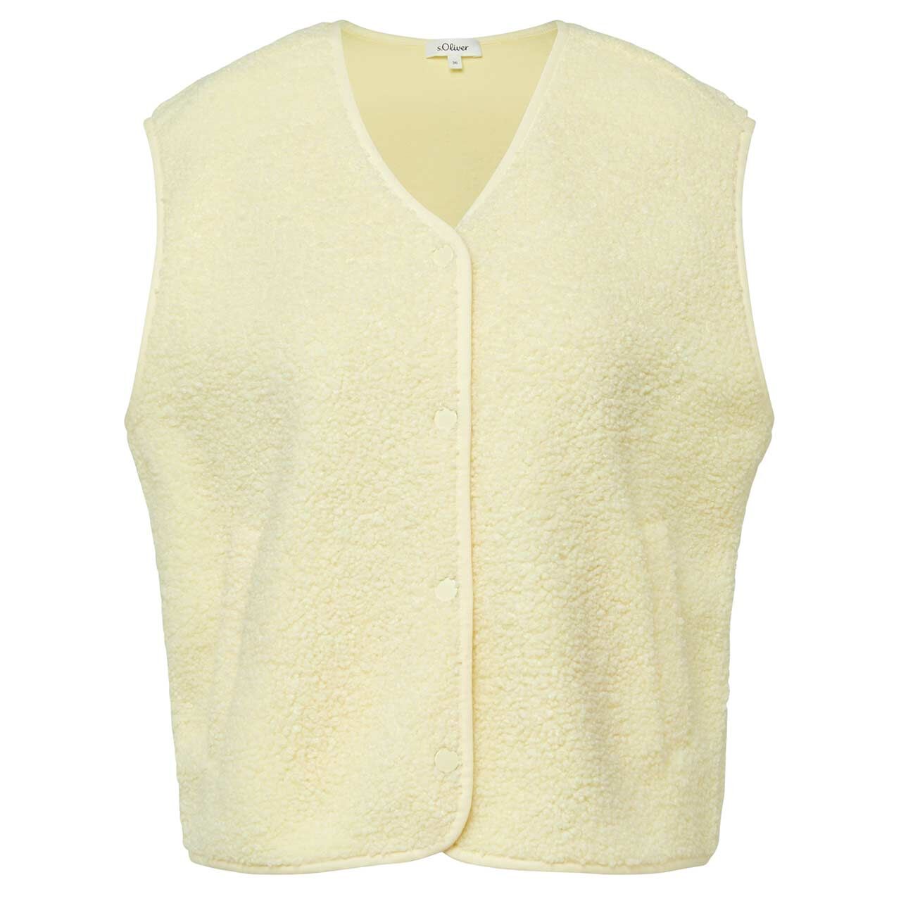 s.Oliver Damen Teddy Weste yellow