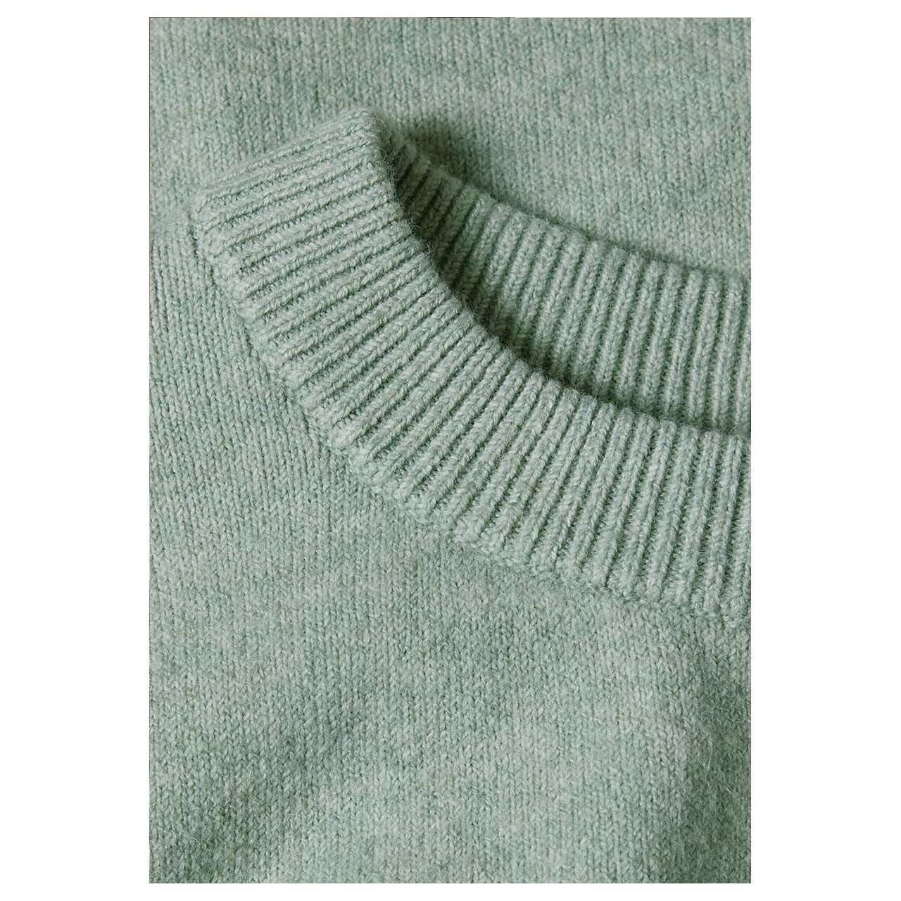 Street One Damen Pullover Cosy Puffy Sleeve Sweater eucalyptus green melange