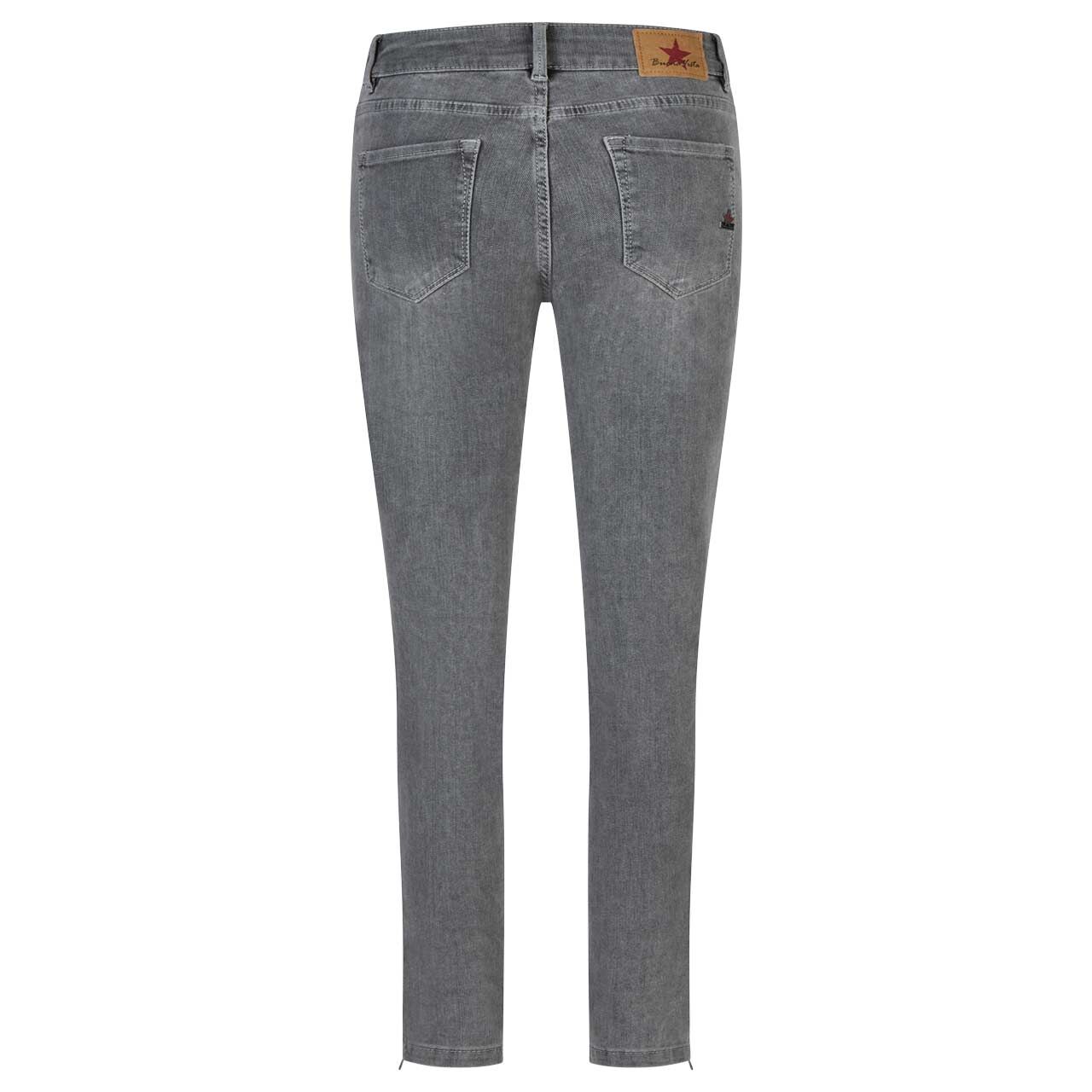 Damenjeans Italy V 7/8 Stretch Denim von Buena Vista in Hellgrau angewaschen, Rückansicht