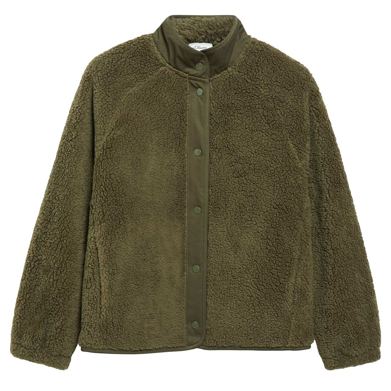 s.Oliver Damen Teddyjacke dark green