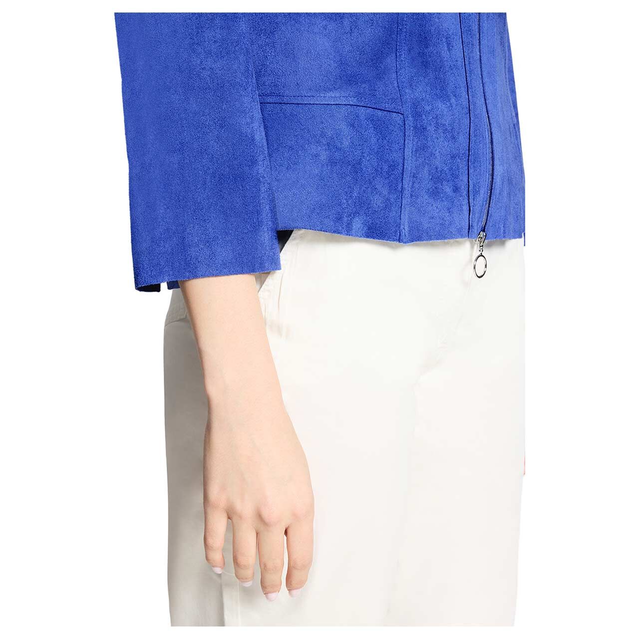 Betty Barclay Damen Velours 3/4 Arm Jacke adria blue