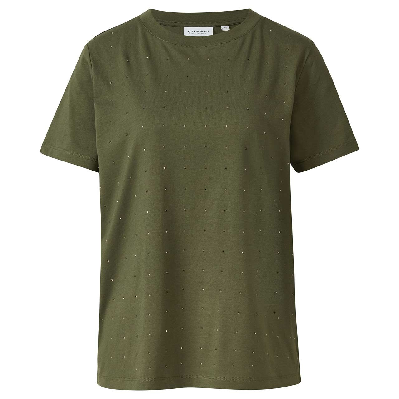 Comma Damen T-Shirt olive night sparkle