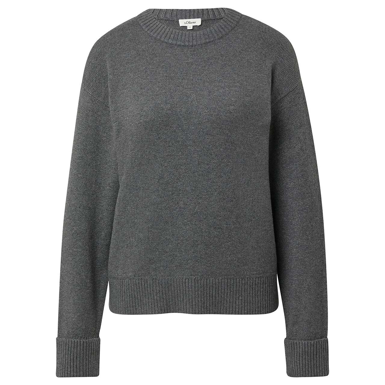 s.Oliver Damen Pullover dark grey melange