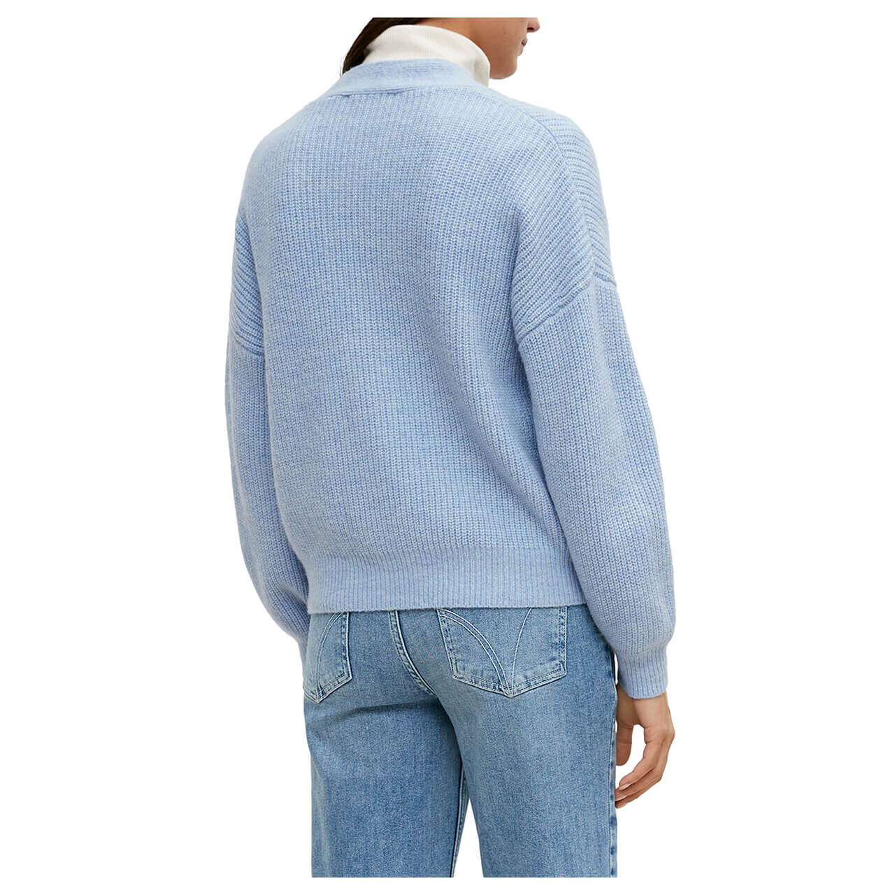 Comma Damen Strickjacke dusty blue