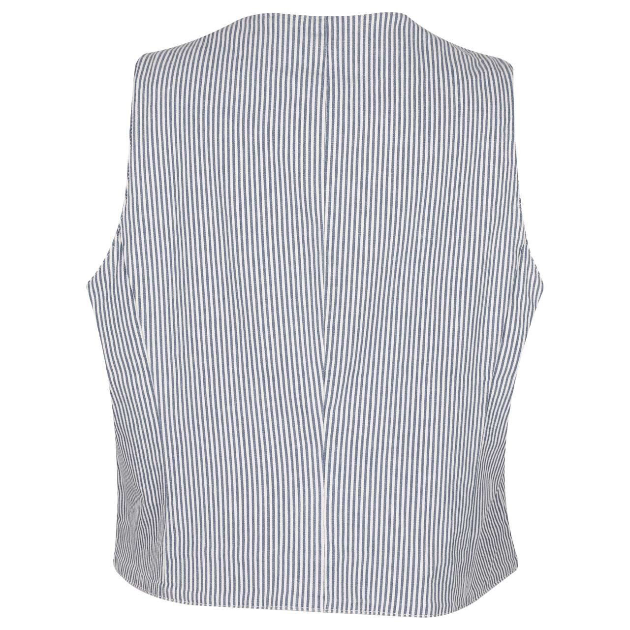 Comma Damen Weste denim stripe smokey blue