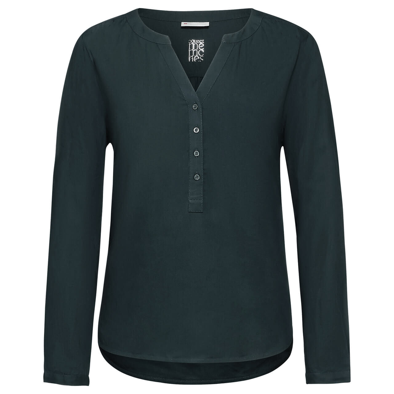 Street One Damen Langarm Bluse Bamika hunter green