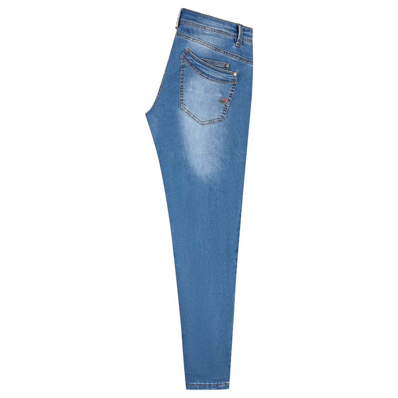 Stretch Damenjeans Malibu 7/8 Cozy Denim von Buena Vista in Blau verwaschen, Seitenansicht