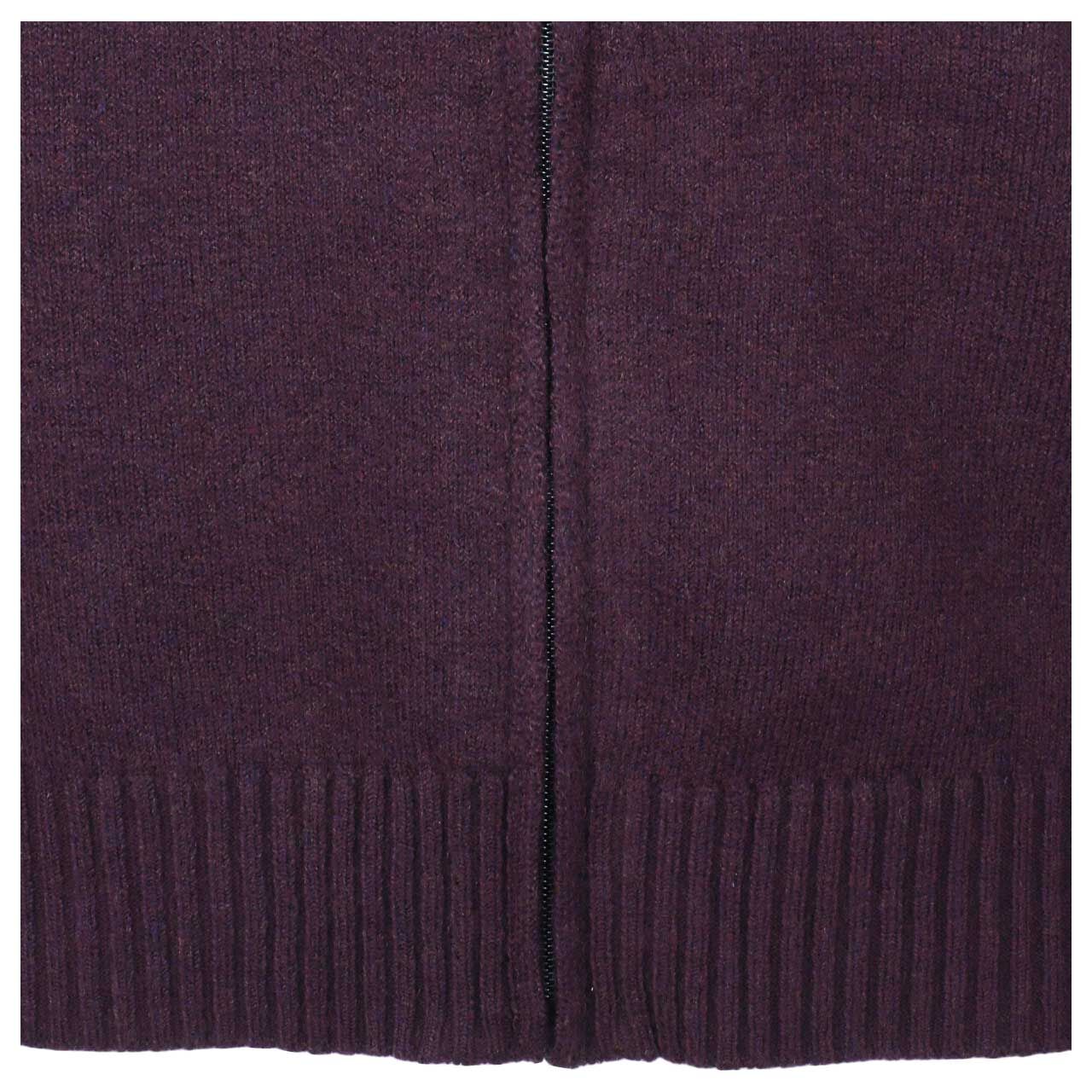 Damen Strickjacke Cosy Zipper Cardigan von Cecil in Lila meliert, Detailansicht Zipper