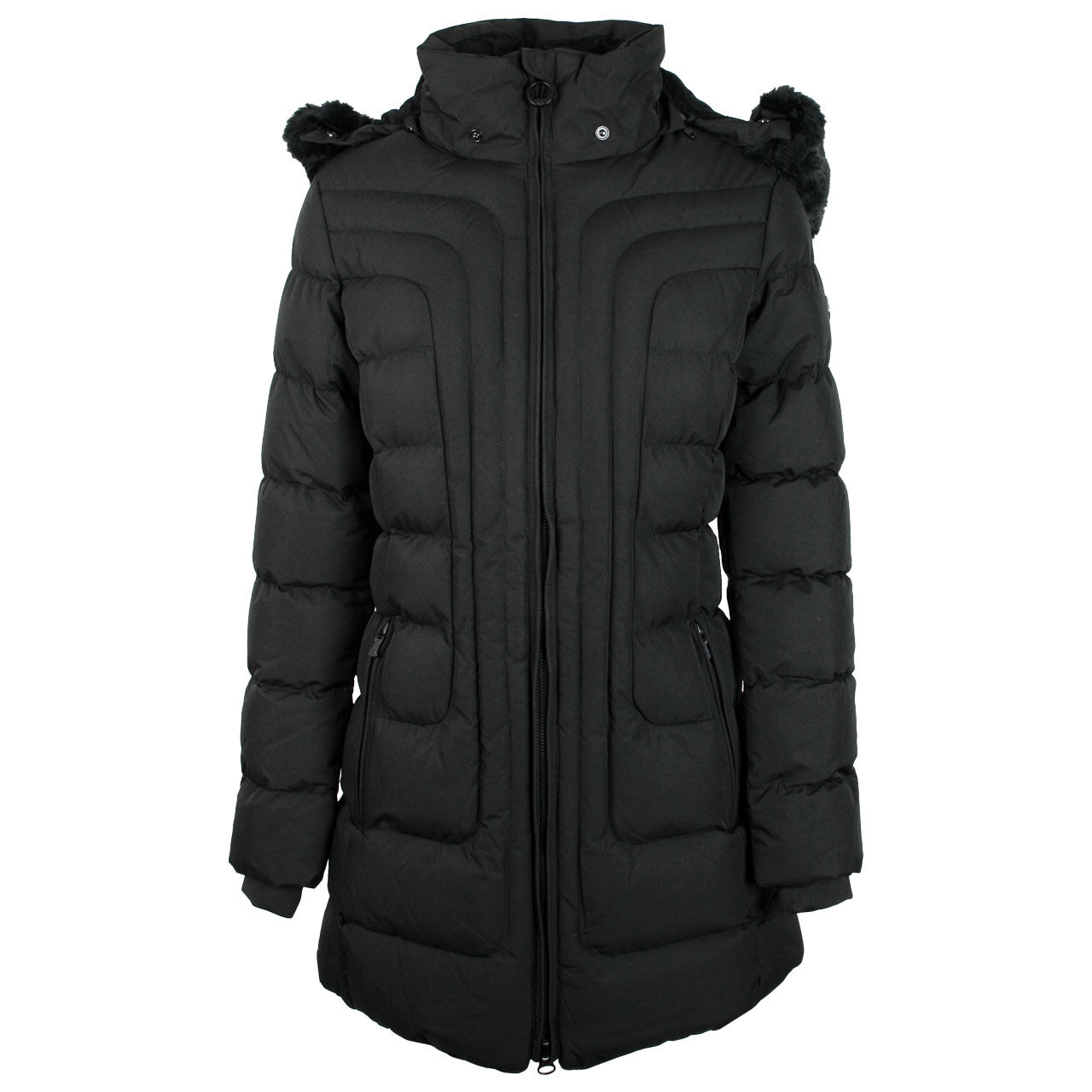 wellensteyn-jacke-belvedere-black-vorne Wellensteyn Belvedere/Belvitesse Long Damenjacke in Schwarz