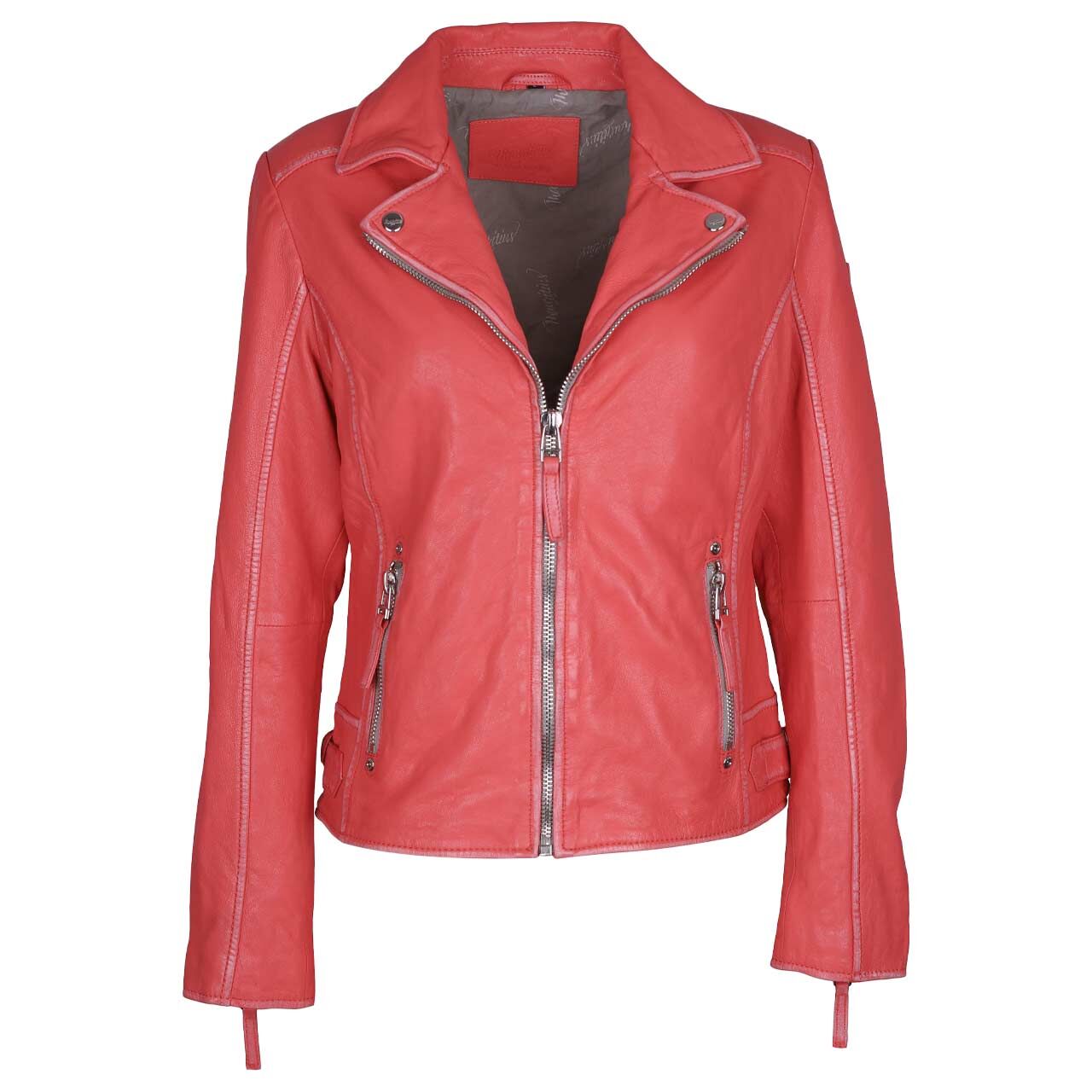 Mauritius Damen Lederjacke Louzia coral red