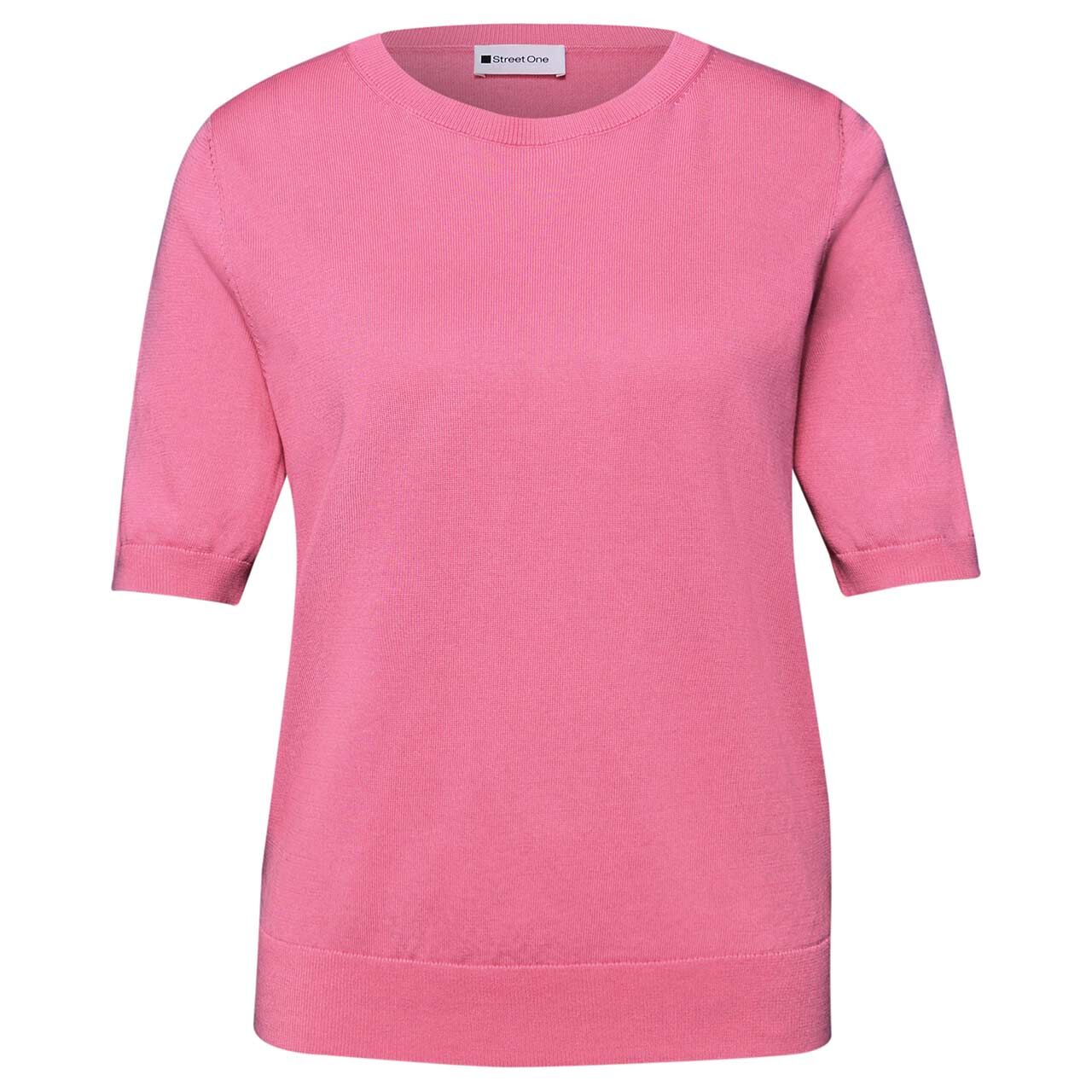 Street One Damen Kurzarm Pullover Short Sleeve ibis rose