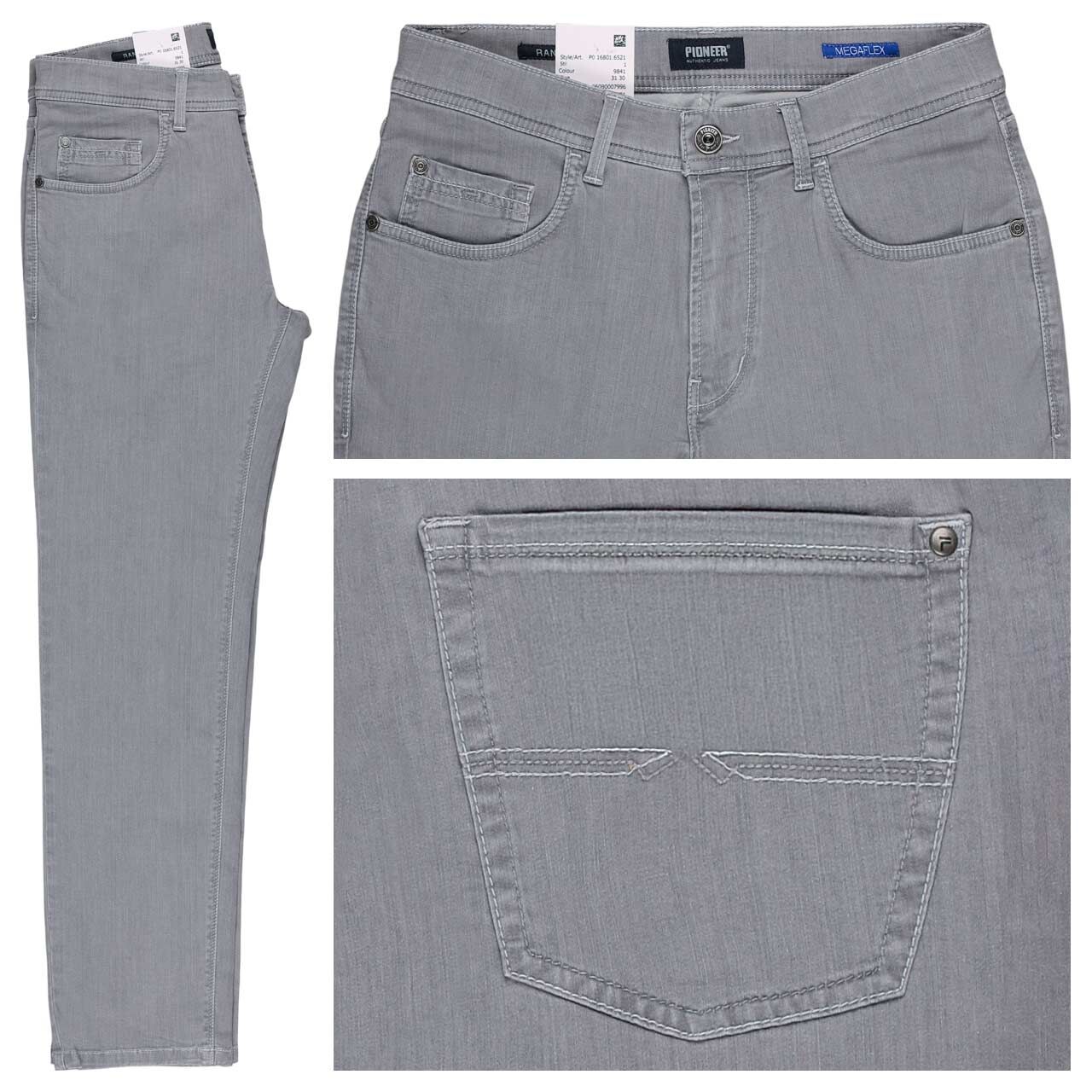Pioneer Rando Baumwollhose Megaflex light grey random stonewash