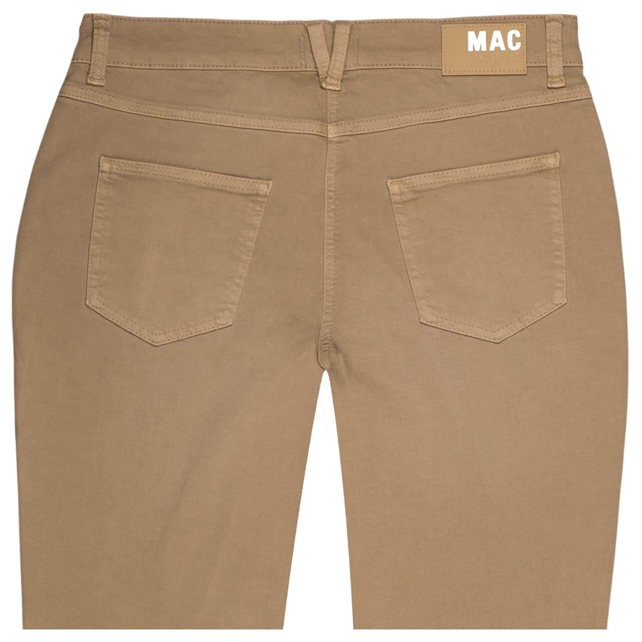 Stretch Damenjeans Melanie von MAC in Beige, detaillierte Rückansicht
