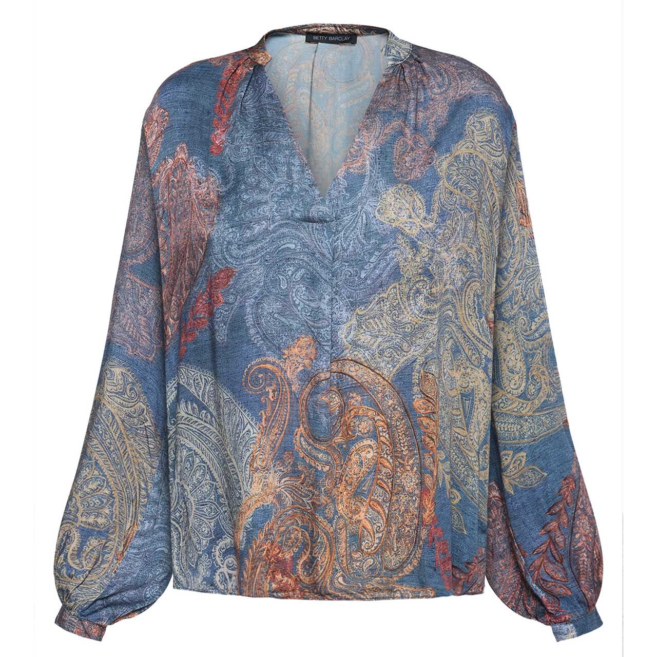 Betty Barclay Damen Langarm Bluse denim blue print