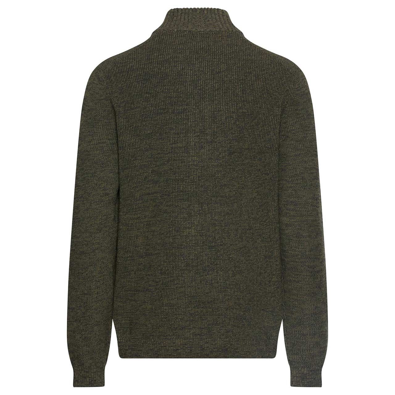 Herren Pullover Troyer von Camel active in der Farbe Dunkelgrün meliert, Rückansicht