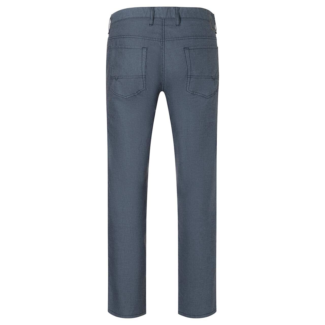 Stretch Herren Baumwollhose Arne von MAC in Dunkelblau, Rückansicht