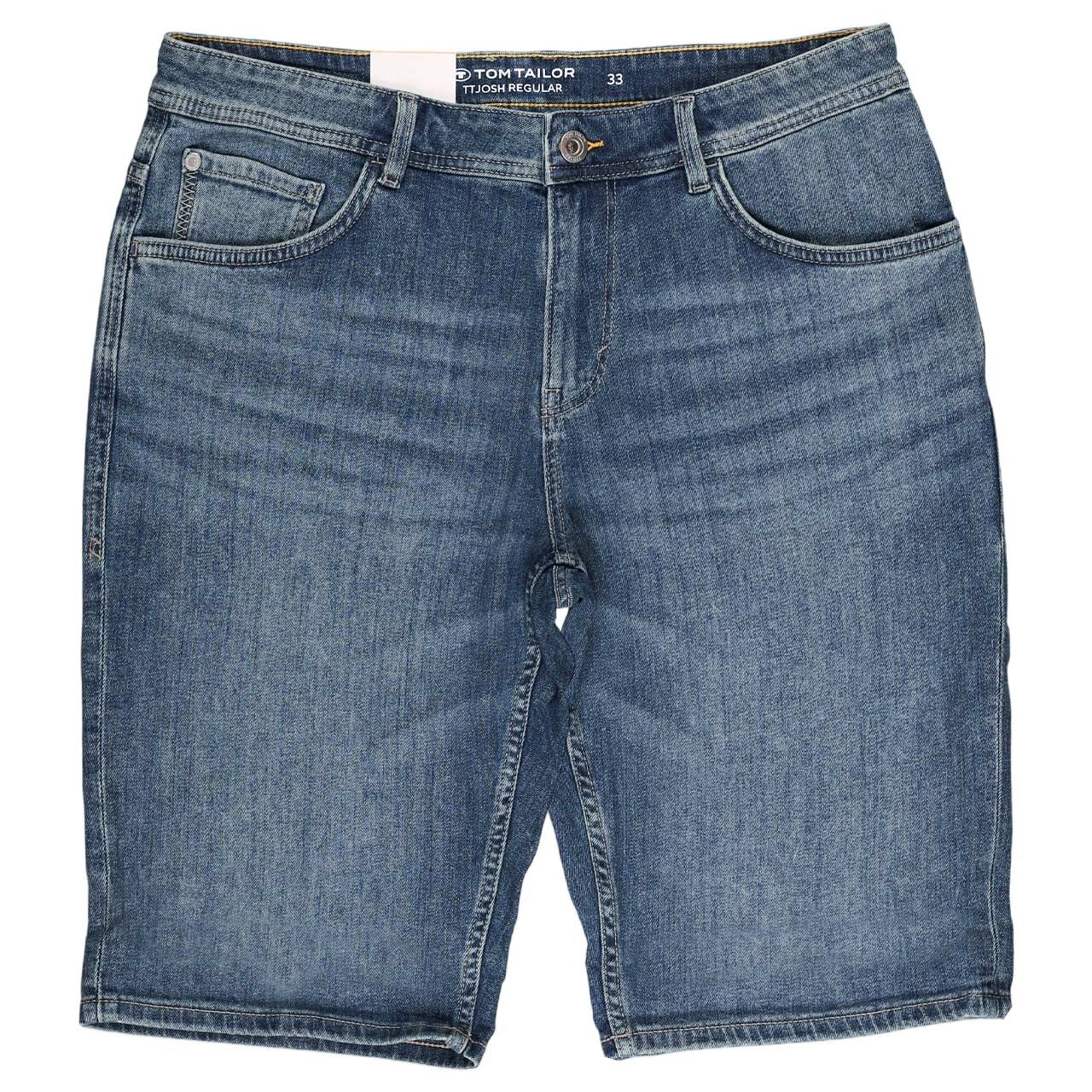 Herren Jeans Bermuda Josh von Tom Tailor in Blau angewaschen, Vorderansicht