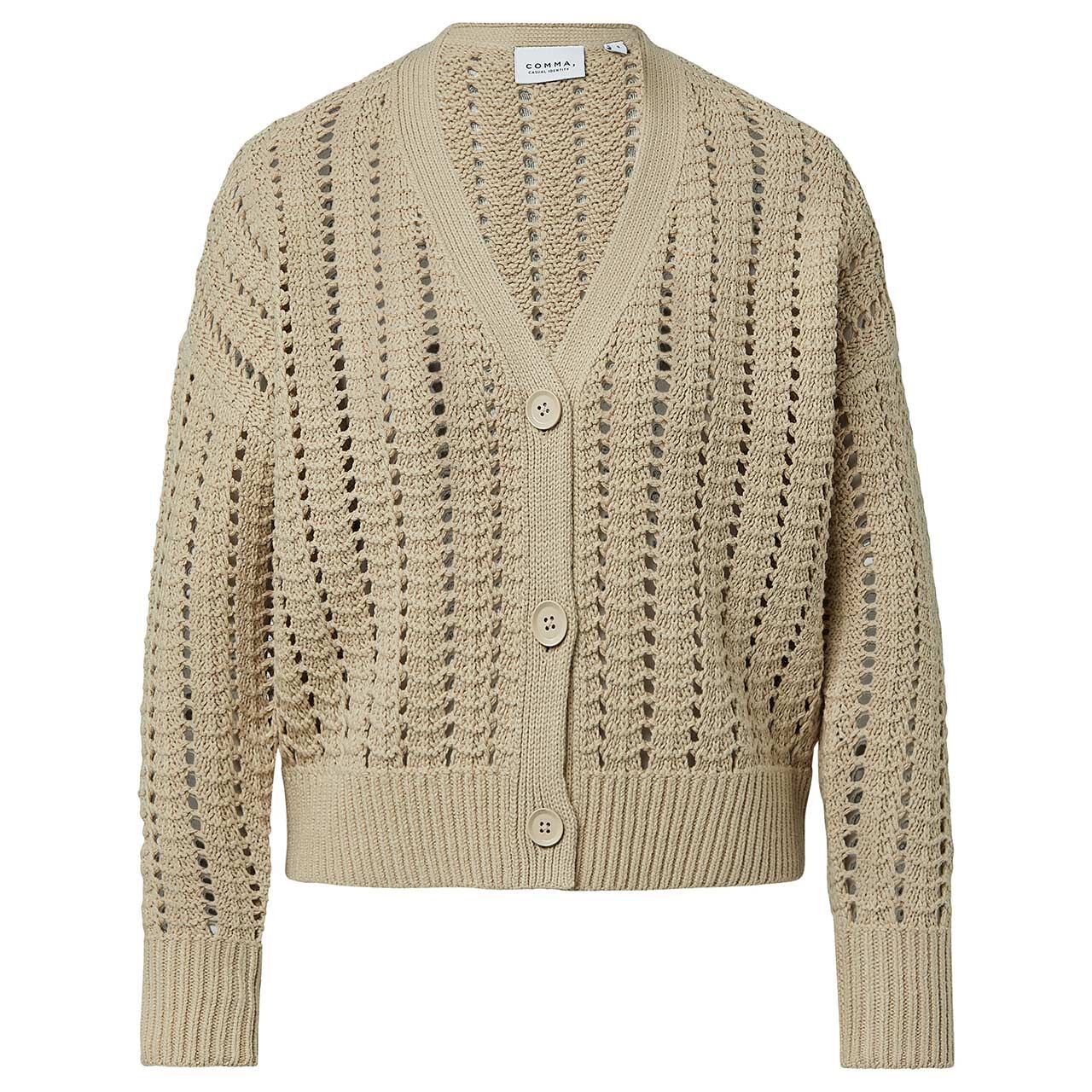 Comma Damen Strickjacke modern beige