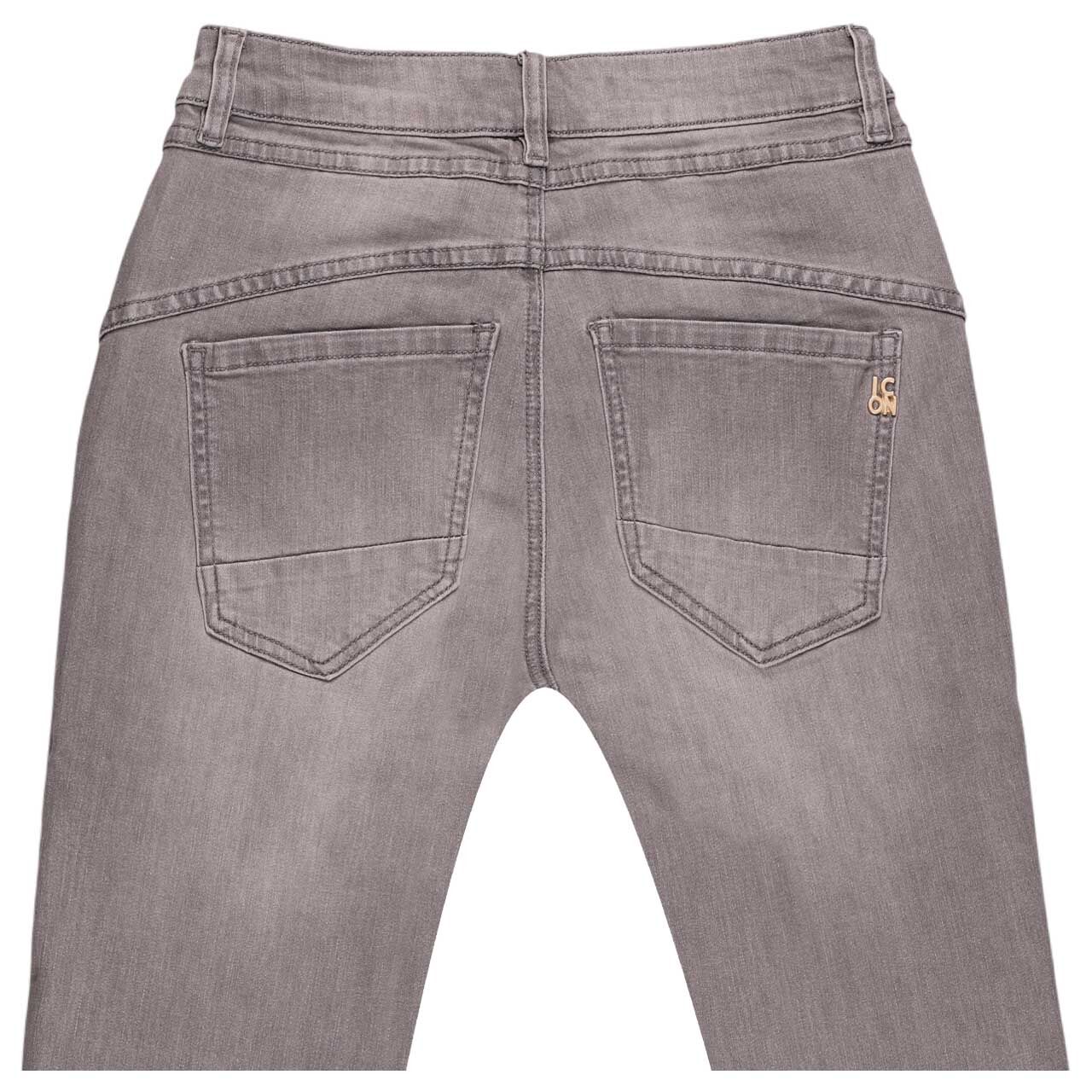 Damen 7/8 Jeans California Sunrise von Senoritas ICON in Grau angewaschen mit Destroyed-Effekten, Rückansicht