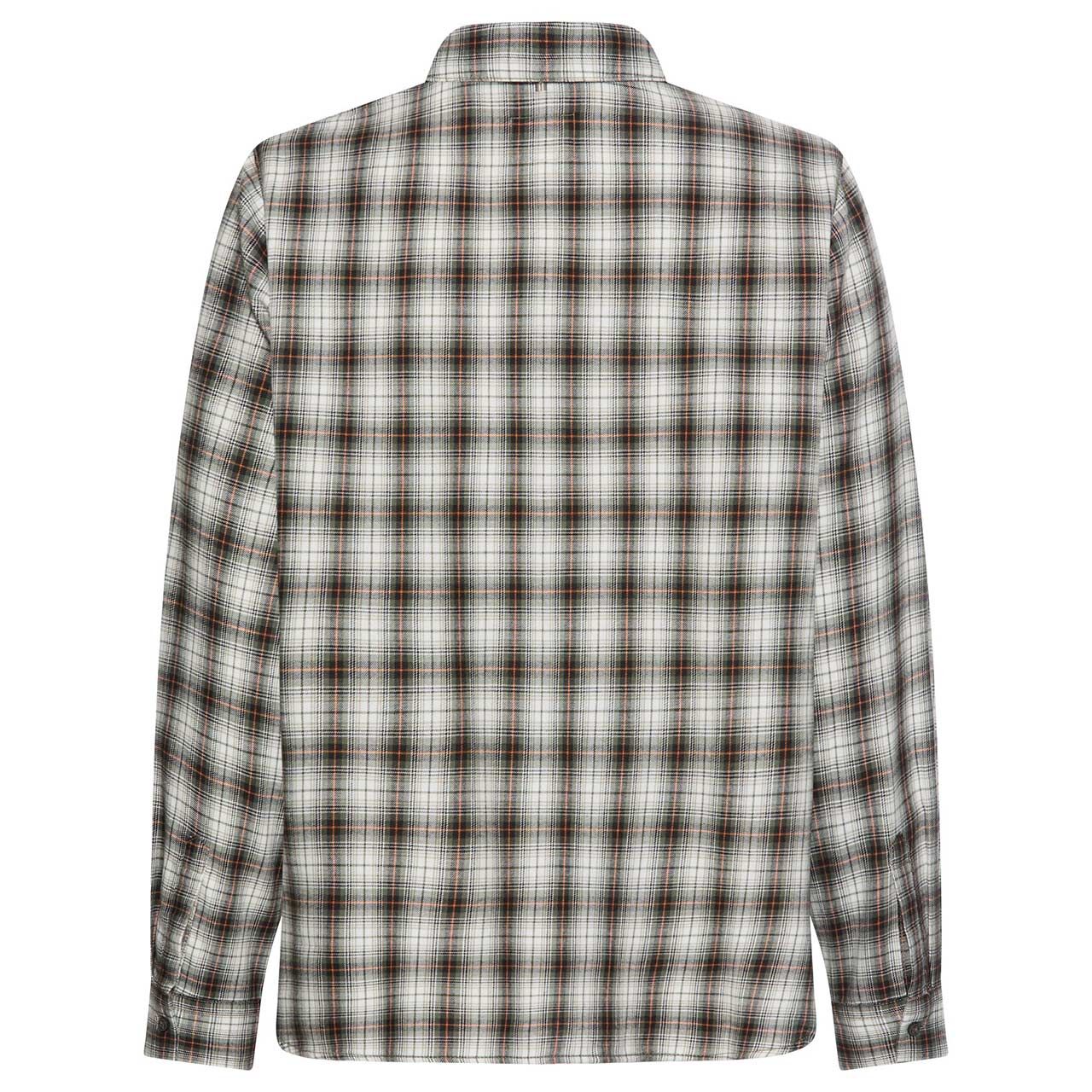 Damen Langarm Bluse von Camel active in Schwarz-Grün kariert, Rückansicht