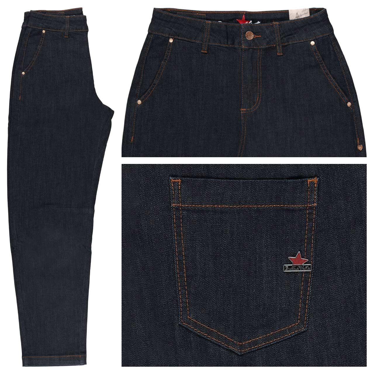 Buena Vista Barrel Long Stretch Denim Jeans raw denim