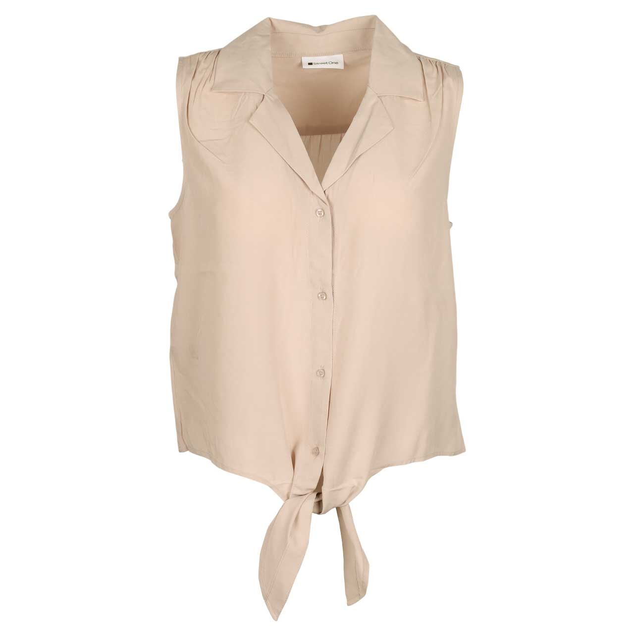 Street One Damen Blusen Top Bowling Collar clay sand