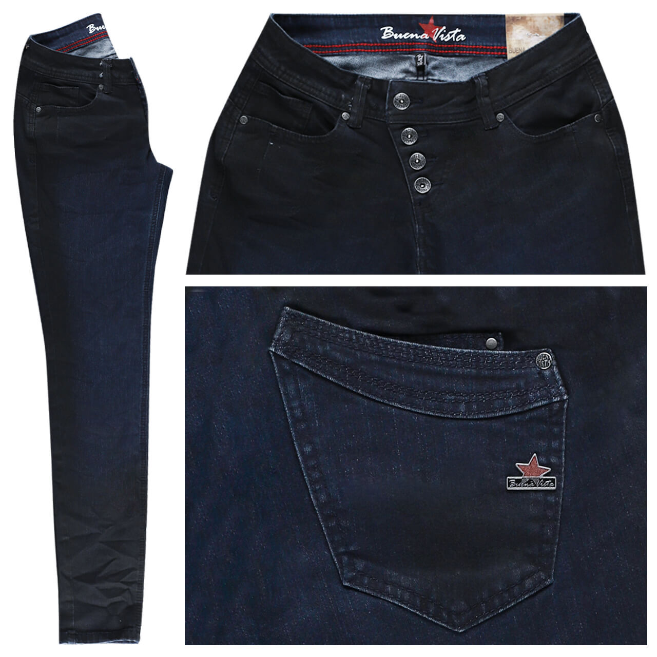 Buena Vista Jeans Malibu Stretch Denim black blue