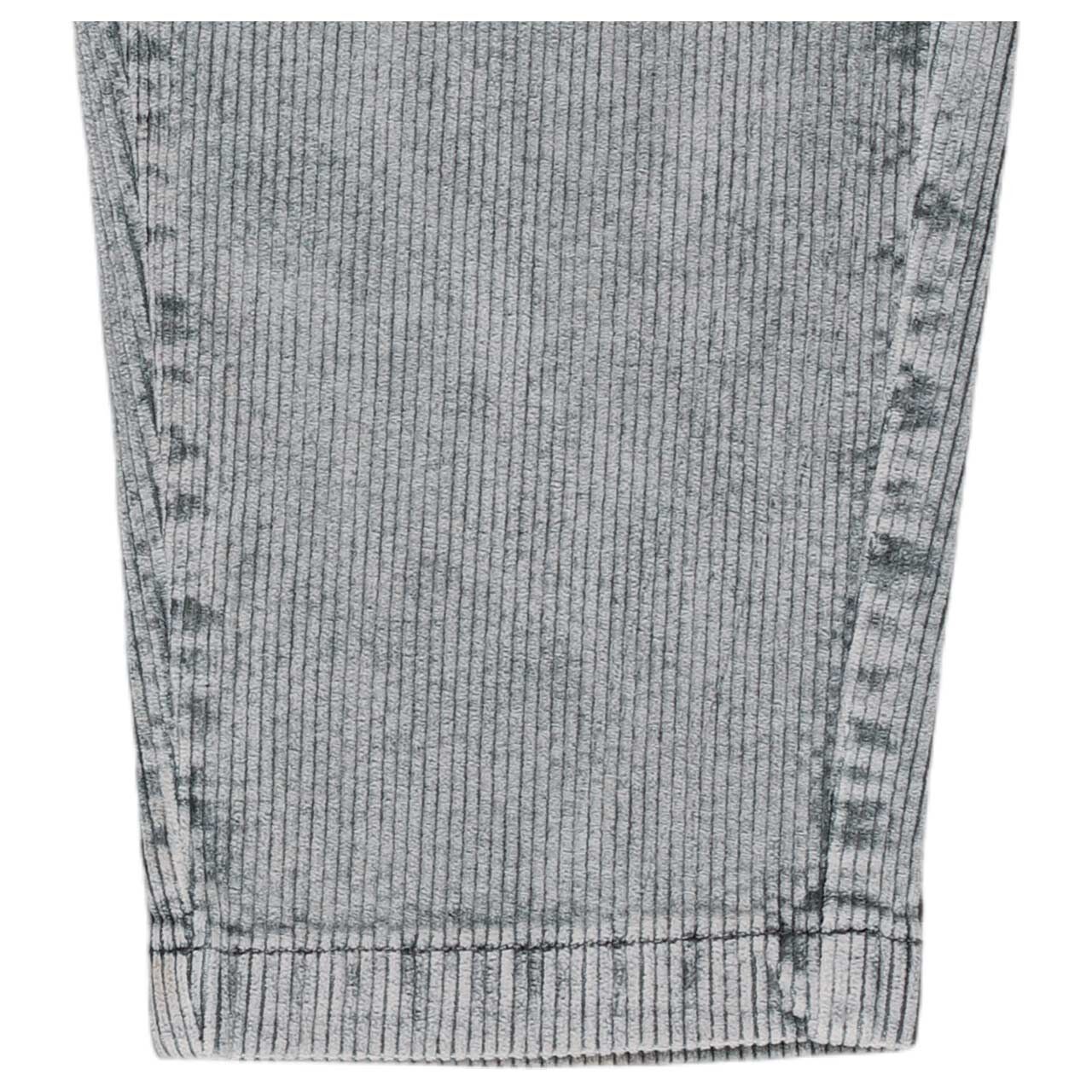 Damen Cordhose Barrel 7/8 Corduroy von Buena Vista in Grau angewaschen, Detailansicht Saum
