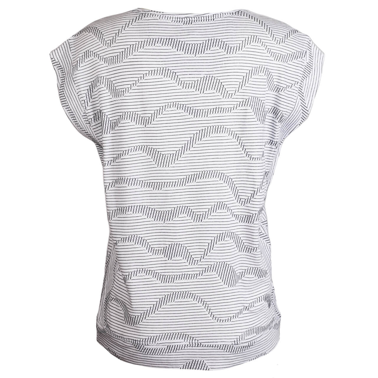 Soquesto Damen T-Shirt white waves stripes