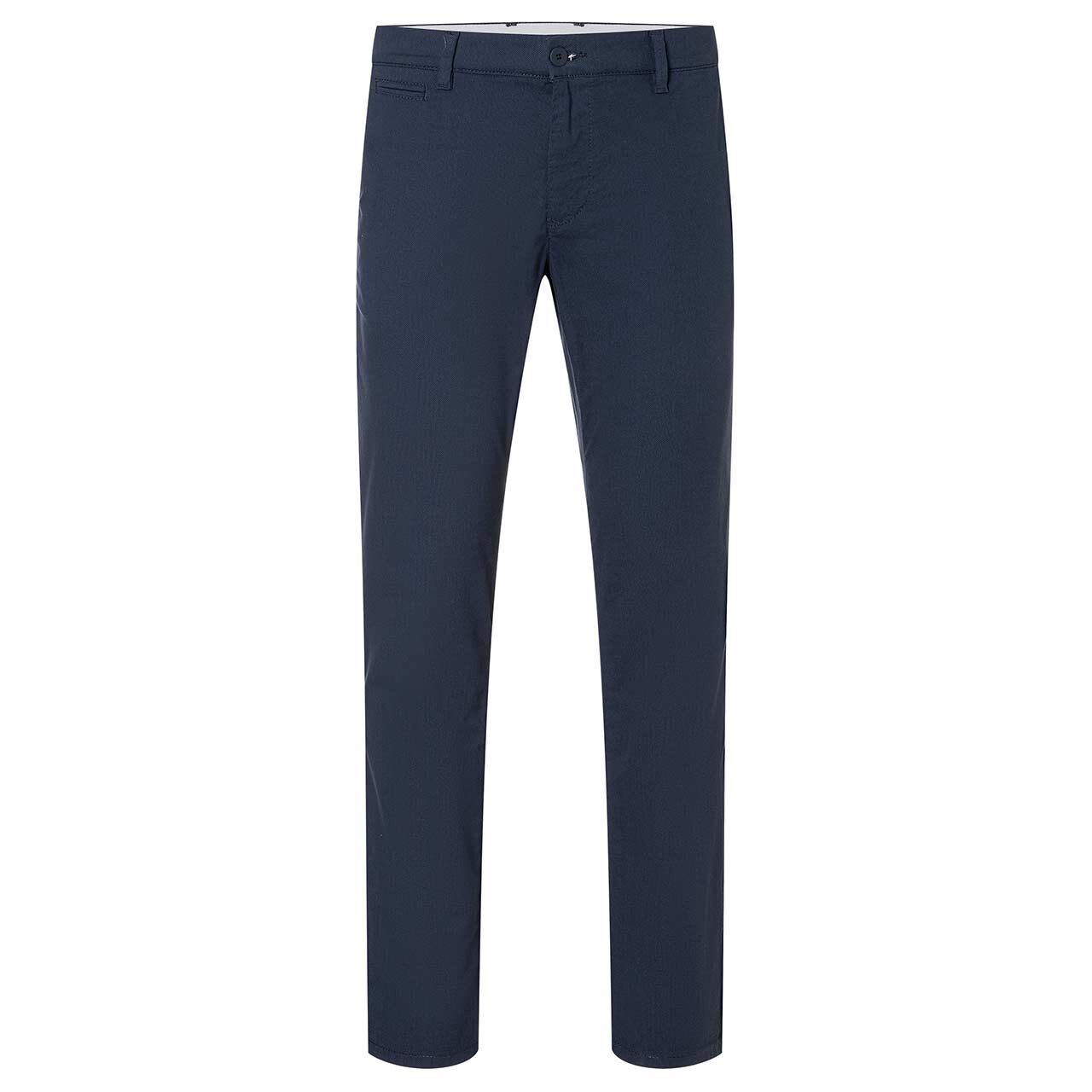 Herren Lennox Chino Baumwollhose von MAC in Dunkelblau mit Print, Vorderansicht