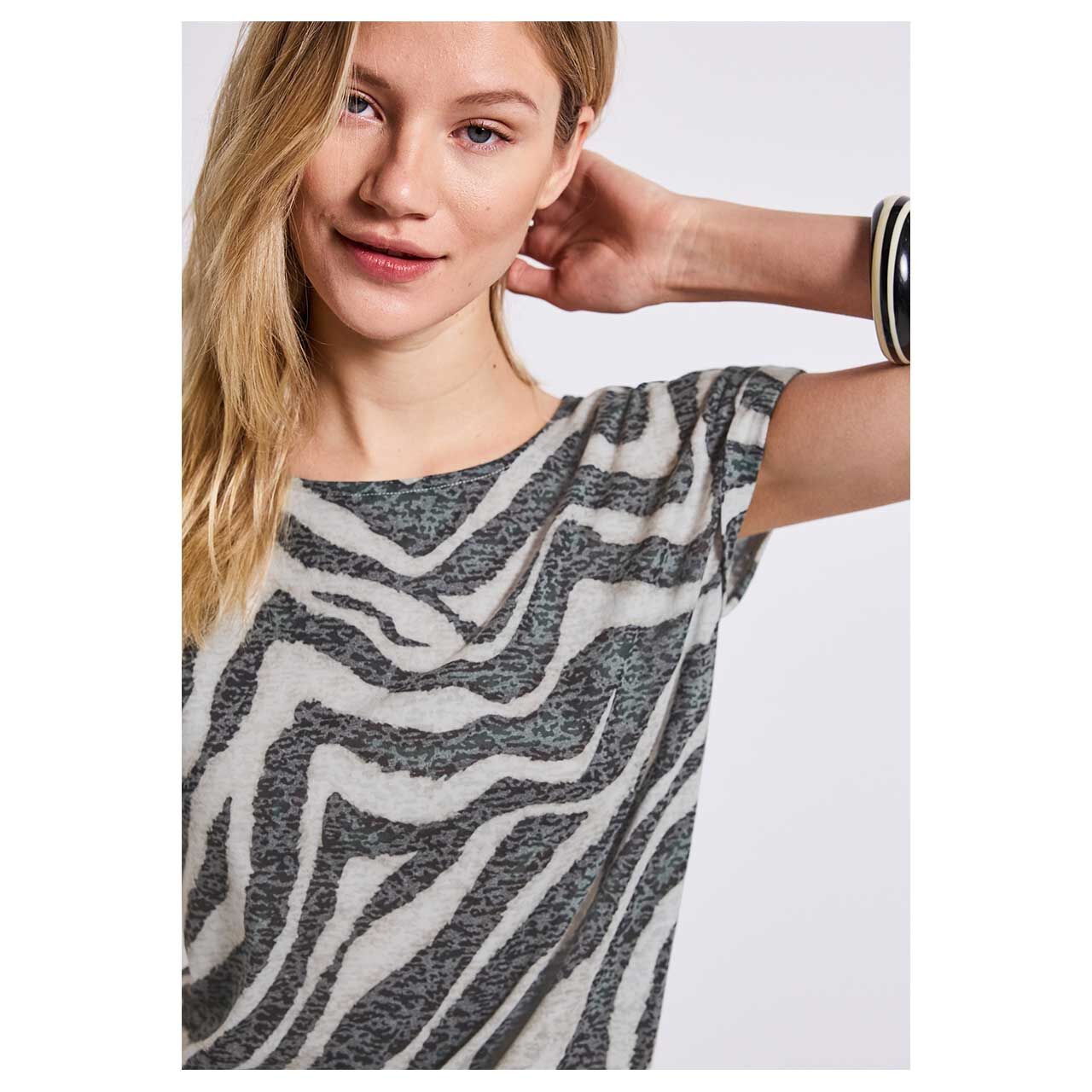 Street One Damen T-Shirt Burn Dessin pine grove green printed