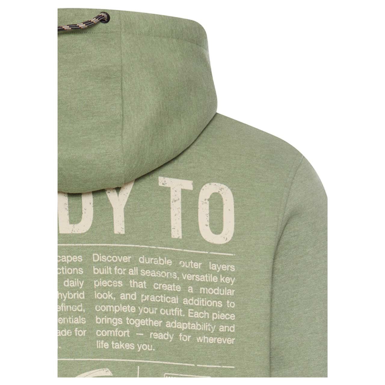 Herren Hoodie Sweatshirt von Camel active in Grün mit Print, Detailansicht hinten