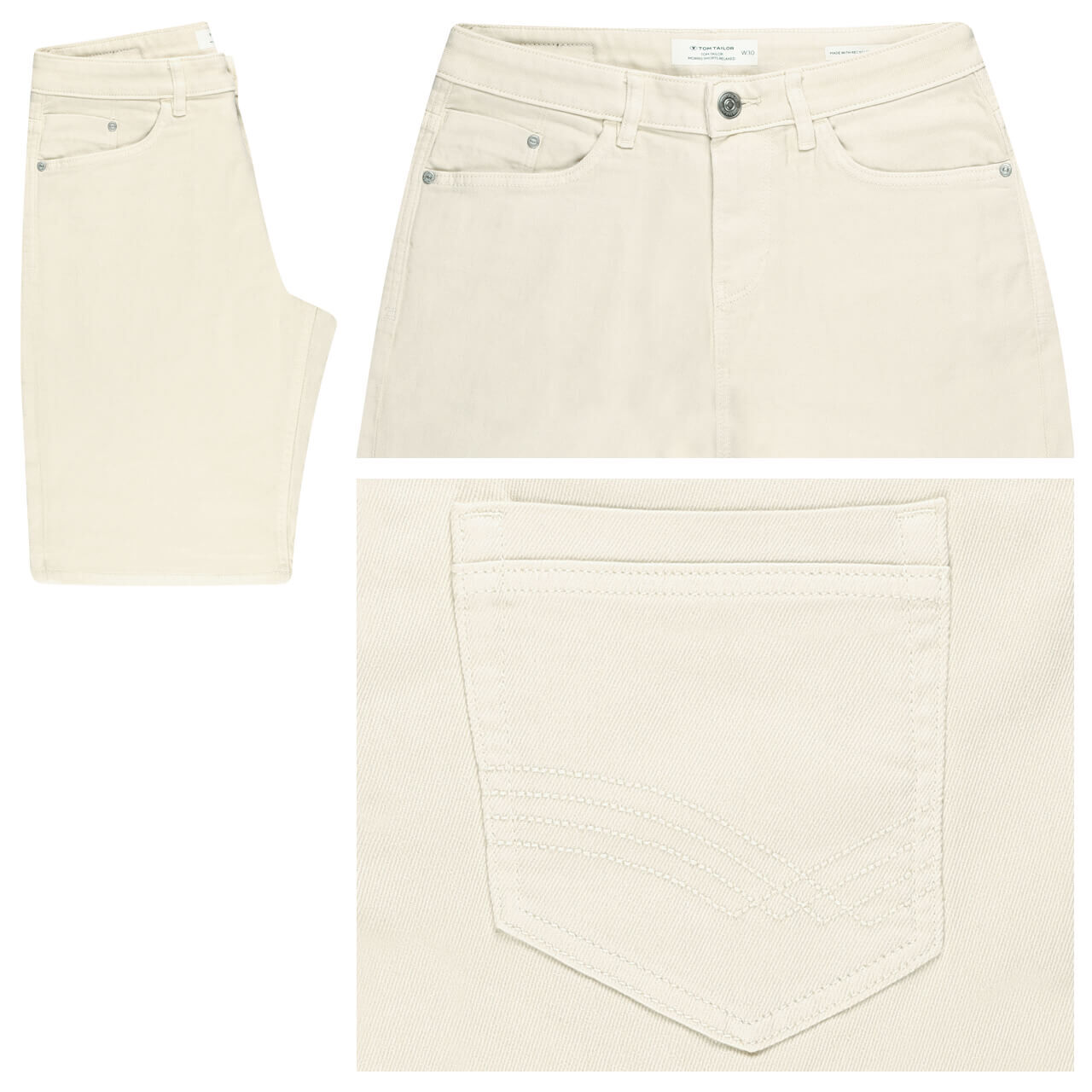 Tom Tailor Morris Jeans Bermuda off white creme Tom Tailor Morris Jeans Bermuda off white creme