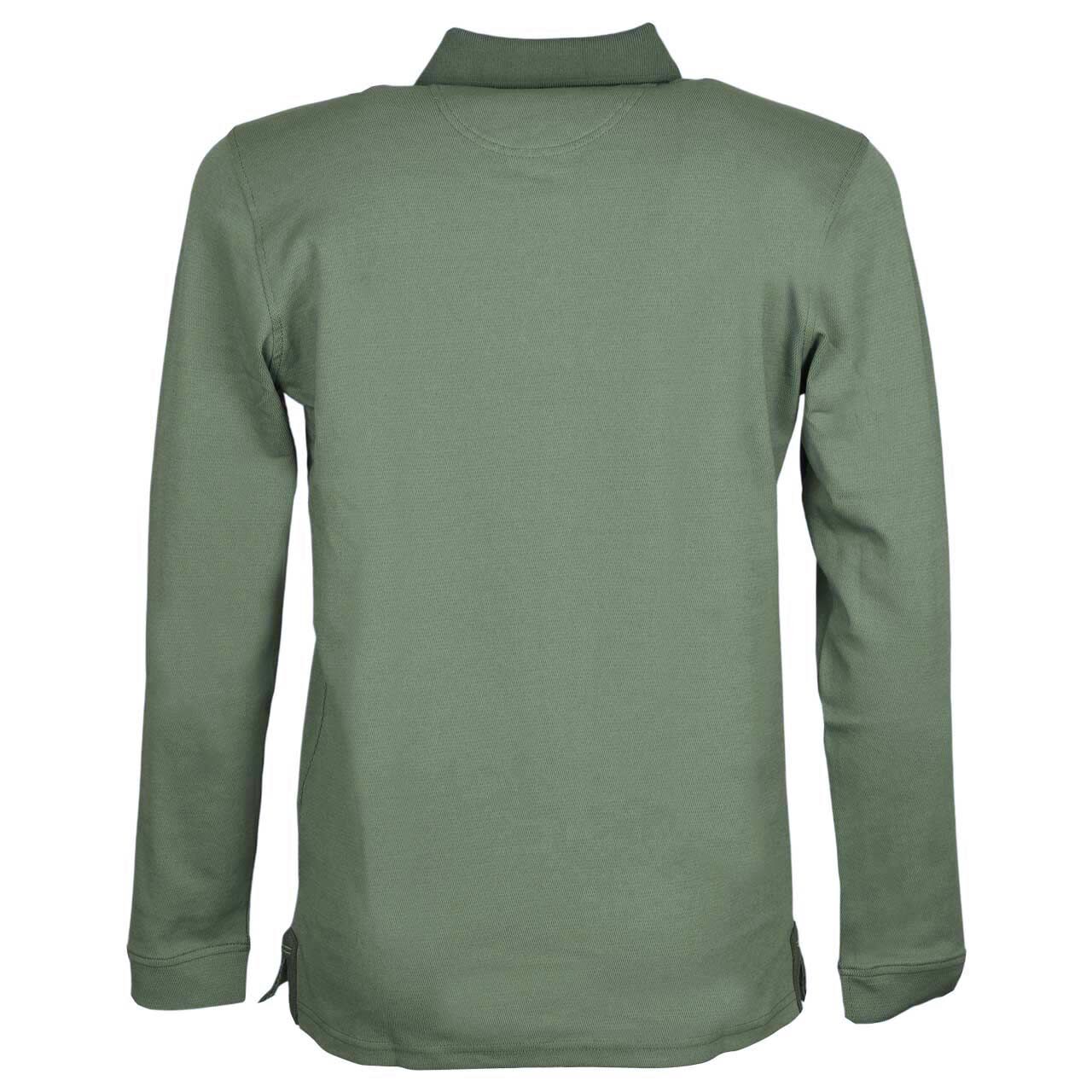 Herren Polo Langarm Shirt von Casa Moda in Mintgrün, Rückansicht